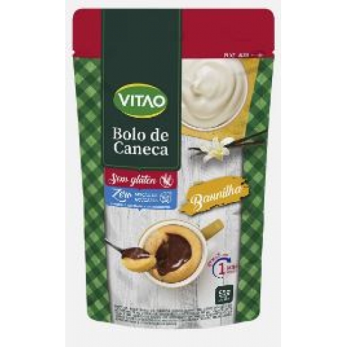 BOLO DE CANECA SABOR BAUNILHA 55G - VITAO 0466