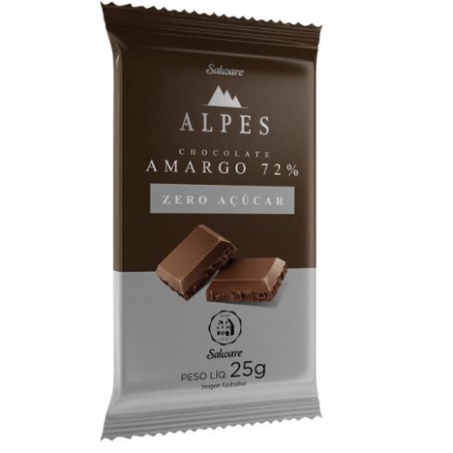 CHOC ALPES ZERO AMARGO 72% 25gr