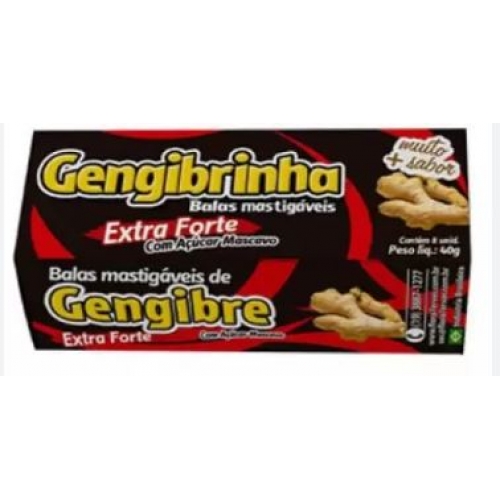 BALA DE GENGIBRINHA EXTRA FORTE MASTIGAVEL 40G