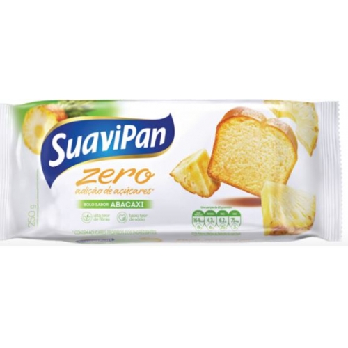 BOLO ABACAXI ZERO AÇUCAR 250G SUAVIPAN