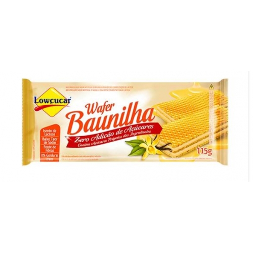 WAFER SABOR BAUNILHA 115G LOWÇUCAR ZERO AÇUCAR