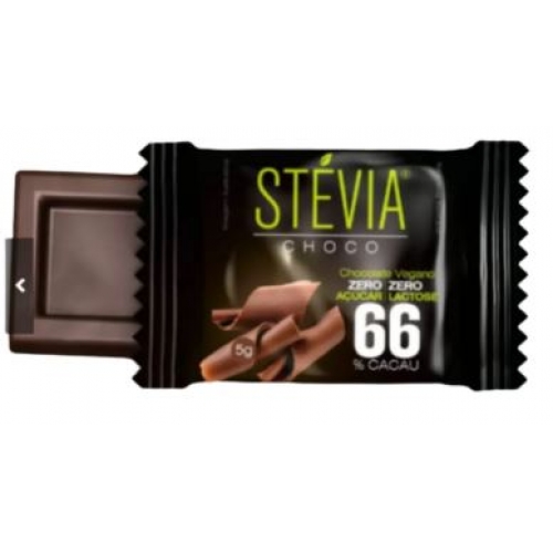 STEVIA CHOCO - PURO ZERO ACUCAR 66% GENEVY 80G DP C/6