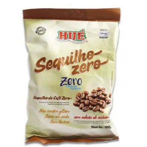 SEQUILHO DE CAFE ZERO ACUCAR, GL. E LACTOSE HUE 120G