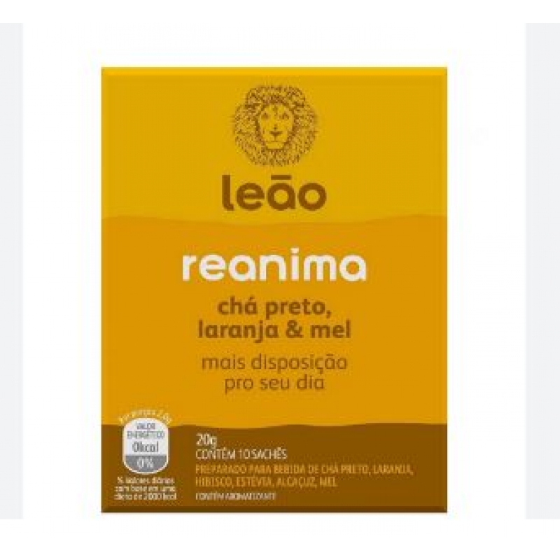 CHA LEAO FUNCIONAIS REANIMA 10 SACHES DE 2,0G - CHA LEAO