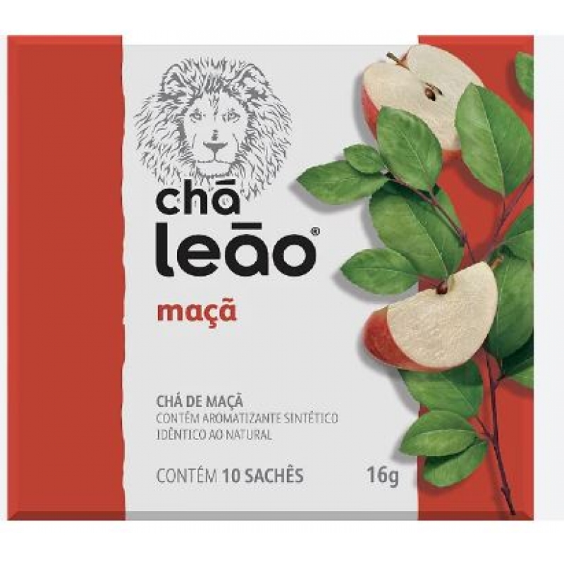 CHA LEAO SABOR MACA 10 SACHES DE 1,6G - CHA LEAO