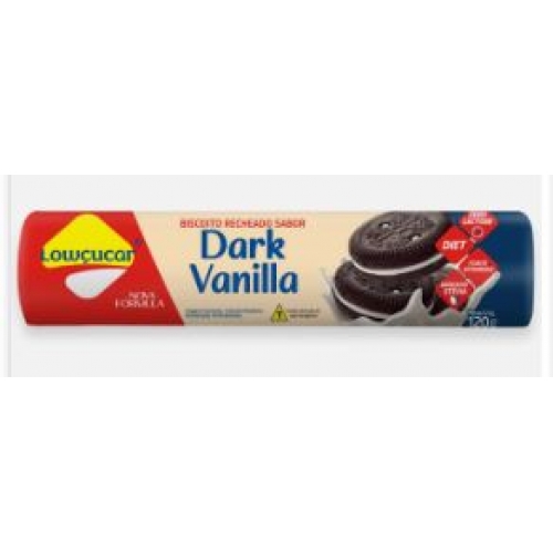 BISCOITO DARK VANILLA 120G LOWÇUCAR