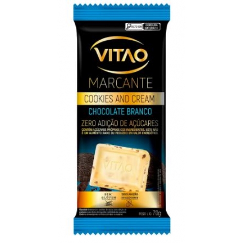 CHOCOLATE BRANCO SABOR COOKIES AND CREAM DISPLAY COM 6 UNIDADES DE 70G - MARCANTE- 9992