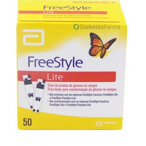 TIRAS DE GLICEMIA FREESTYLE LITE 50 UNIDADES