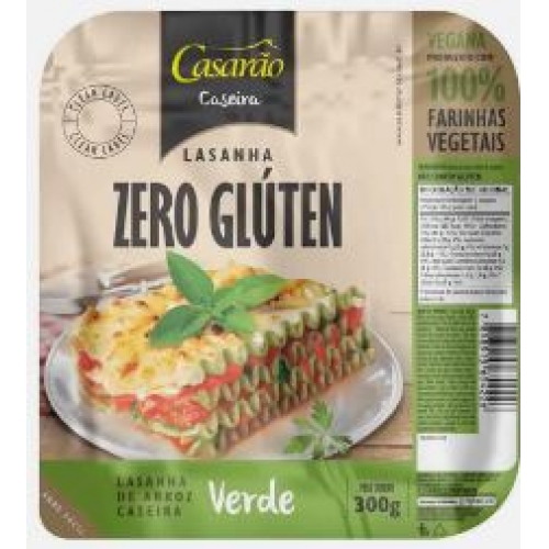 MASSA DE LASANHA VERDE ZERO GLUTEN CASARÃO 300G