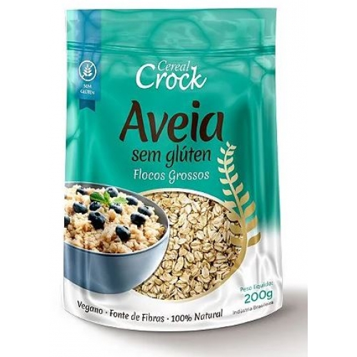 AVEIA SEM GLUTEM FLOCOS GROSSOS 200G LEVE CROC