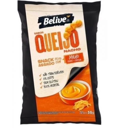 SNACKS DE MILHO S/QUEIJO NACHO 35GR BELIVE