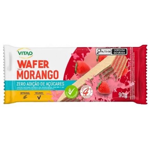 WAFER DE MORANGO 90G VITAO