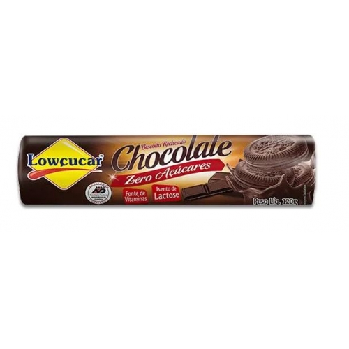 BISCOITO DE CHOCOLATE ZERO AÇUCAR 120G LOWÇUCAR