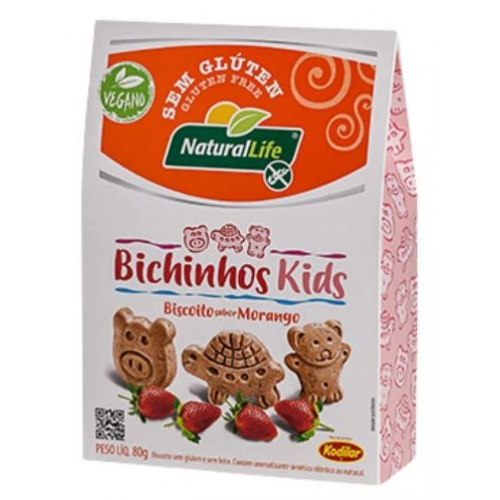 BICHINHOIS KIDS SABOR MORANGO 80G NATURAL LIFE