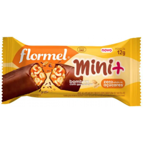 MINI+ BOMBOM COM AMENDOIM FLORMEL 12G