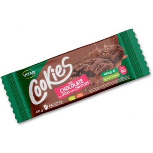 COOKIES INTEGRAL SABOR CHOCOLATE GOTAS DE CHOCOLATE 60G -VITAO- 5437