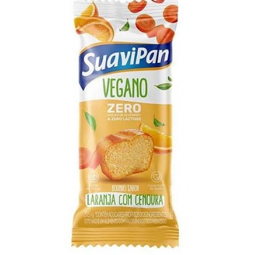 BOLINHO VEGANO SUAVIPAN LARANJA C/ CENOURA 35G DP C/12