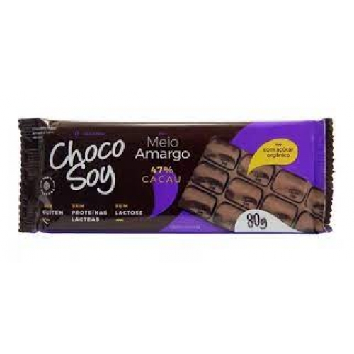 CHOCOLATE CHOCO SOY MEIO AMARGO 80 GRAMAS