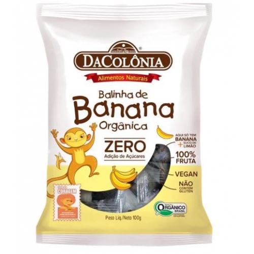 BALA DE BANANA ORGANICA ZERO 12X100GR