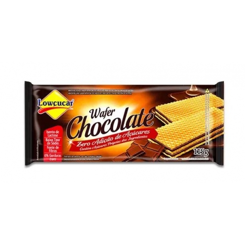 WAFER SABOR CHOCOLATE ZERO AÇUCAR 115G LOWÇUCAR