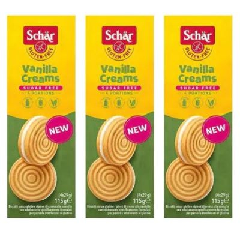 BISCOITO VANILLA CREAMS ZERO AÇUCAR 115 GR. - SCHAR