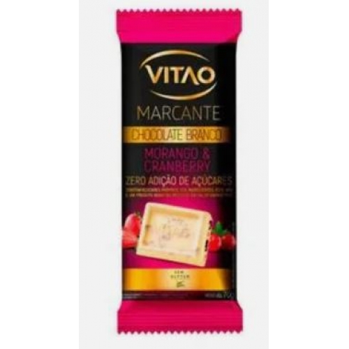 CHOCOLATE BRANCO COM MORANGO E CRANBERRY ZERO DISPLAY COM 6 UN DE 70G - MARCANTE 9998