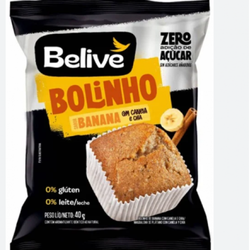 BOLINHO DE BANANA C/CANELA E CHIA 40GR BOLIVE