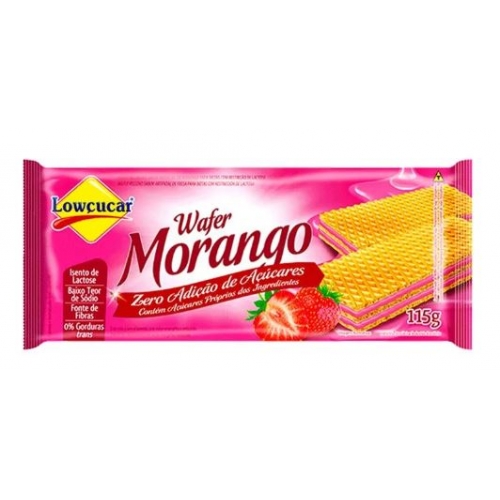 WAFER ZERO ACUCAR LOW MORANGO 115G