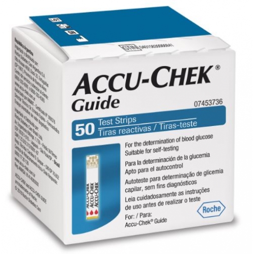 ACCU.CHEK GUIDE GLICOSE 50 TIRAS