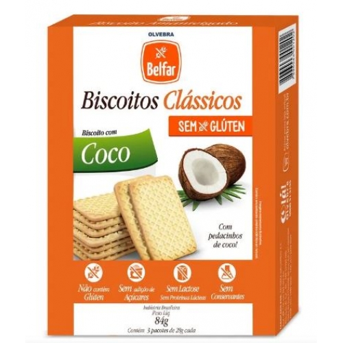 BISCOITO CLASSICO BELFAR COCO 84G