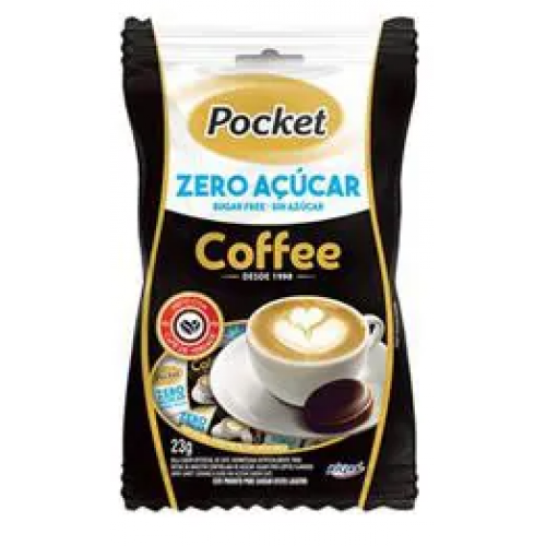 BALA POCKET CAFE S/ AÇUCAR 23G