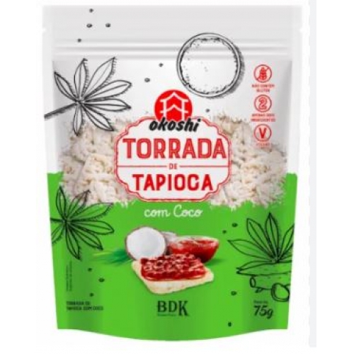 TORRADA DE TAPIOCA COM COCO 75G OKOSHI