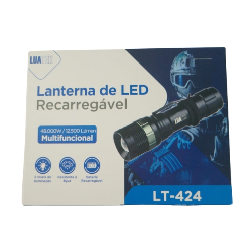 LANTERNA DE LED RECARREGÁVEL LT-424