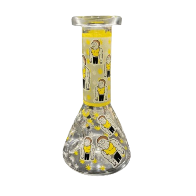 BONG DE VIDRO RICK MORTY AMARELO