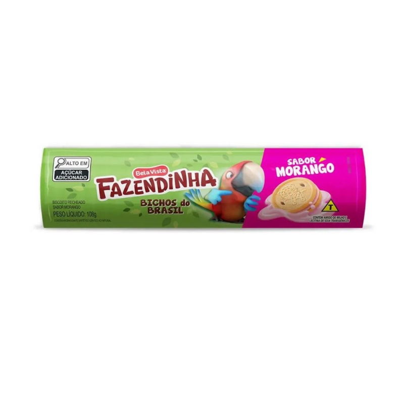 BOLACHA FAZENDINHA SABOR MORANGO 108G