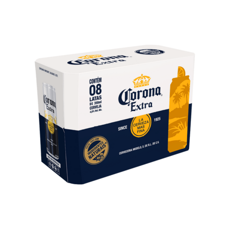 PACK DE CERVEJA CORONA 8X LATAS 350ML