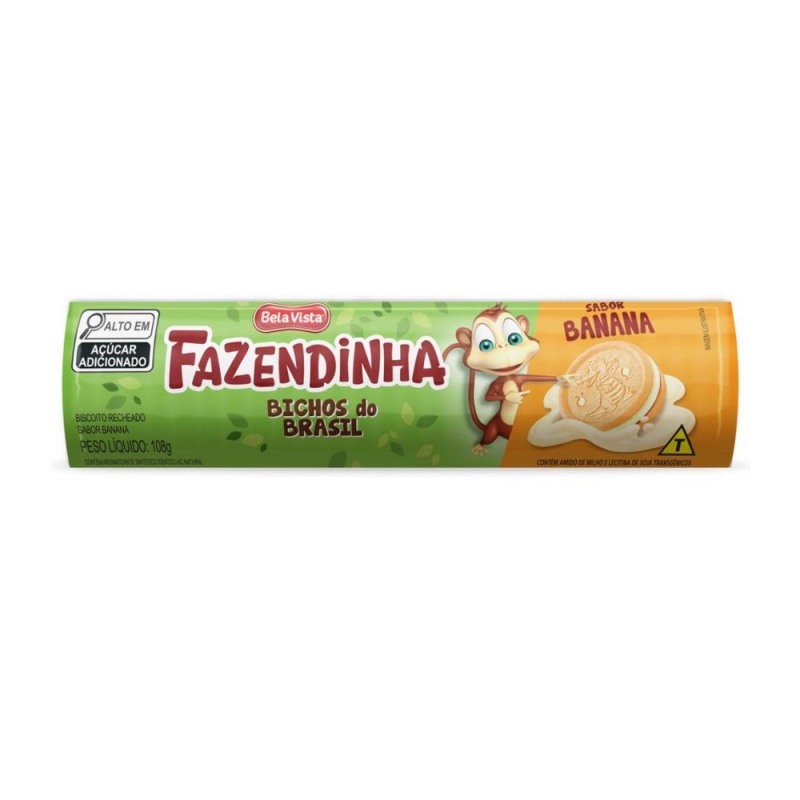 BOLACHA FAZENDINHA SABOR BANANA 108G