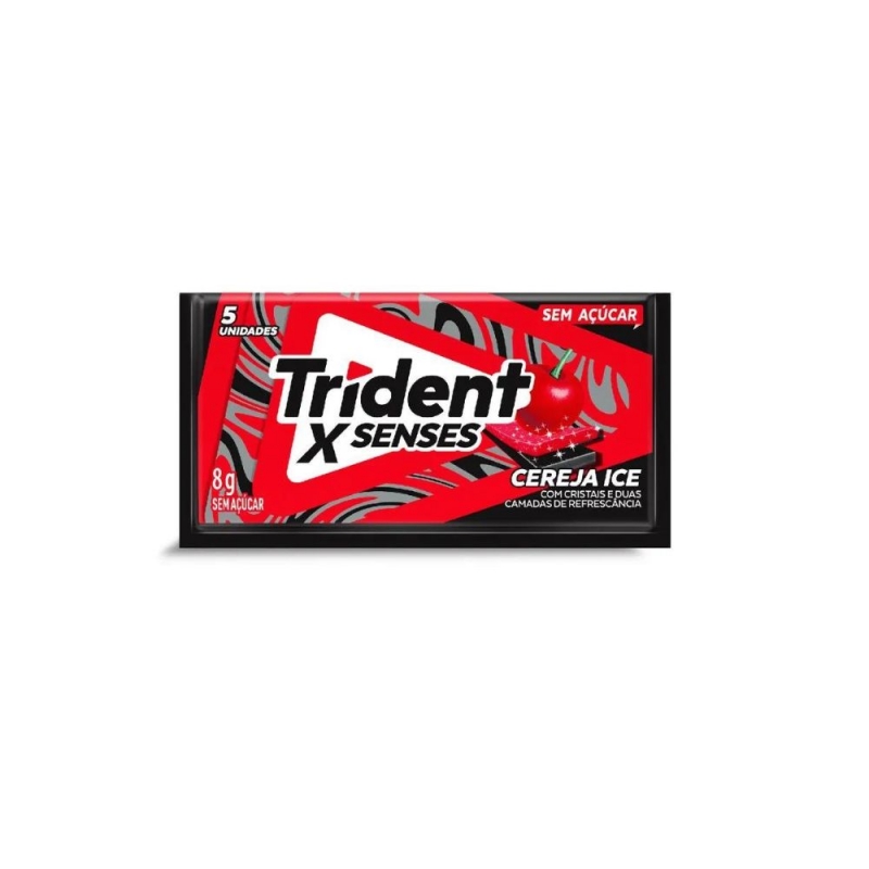 CHICLETE TRIDENT X SENSES CEREJA ICE 8G