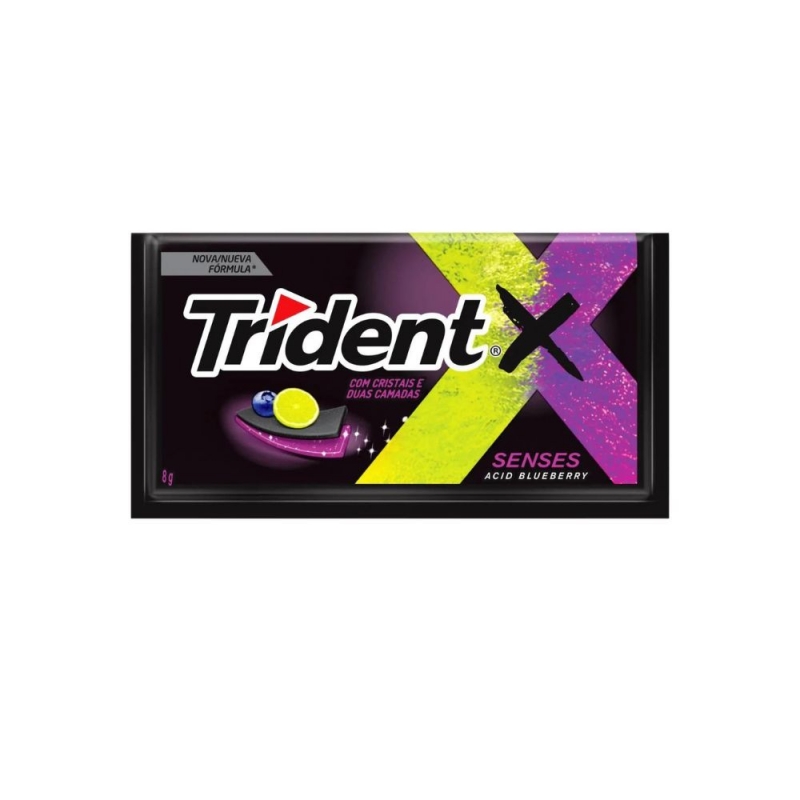 CHICLETE TRIDENT X SENSES BLUEBERRY 8G