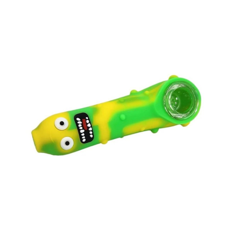 PIPE SILICONE AMEBA VERDE E AMARELO