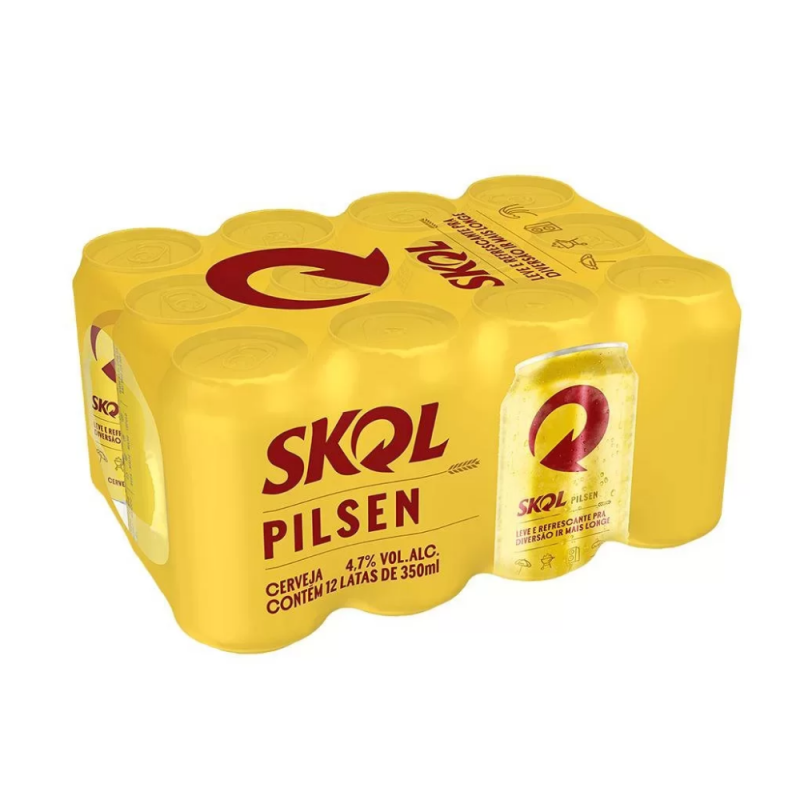 PACK DE CERVEJA SKOL 12X LATAS 350ml