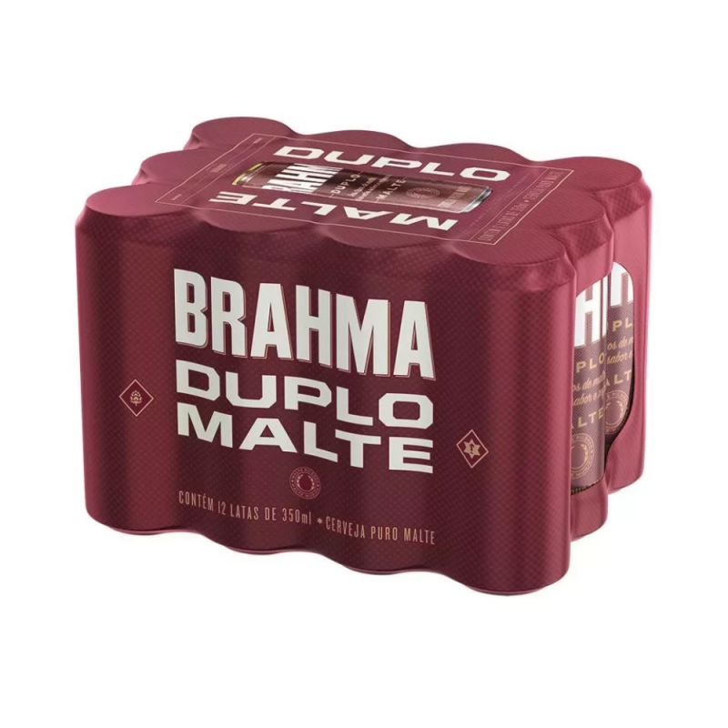 PACK DE CERVEJA BRAHMA DUPLO MALTE 12X LATAS 350ml