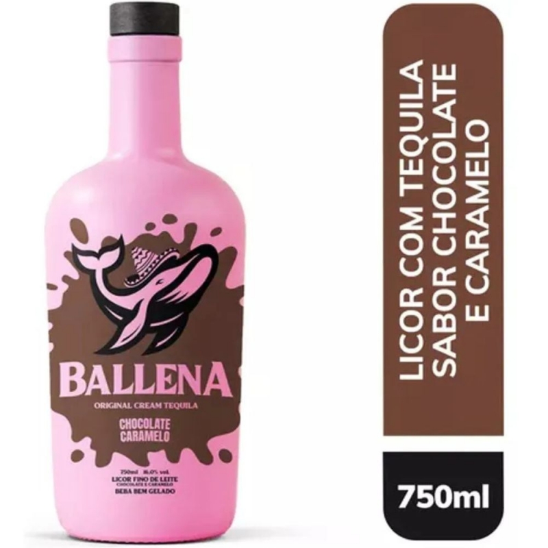 LICOR BALLENA CHOCOLATE CARAMELO 750ML