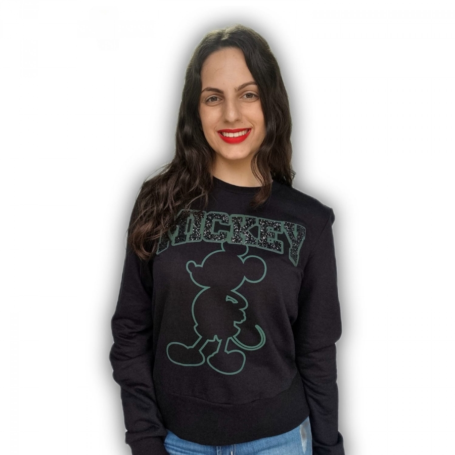 BLUSA DE MOLETOM DISNEY MICKEY COM BRILHOS