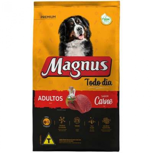 RAÇÃO MAGNUS TODO DIA SABOR CARNE 16KG ADULTO