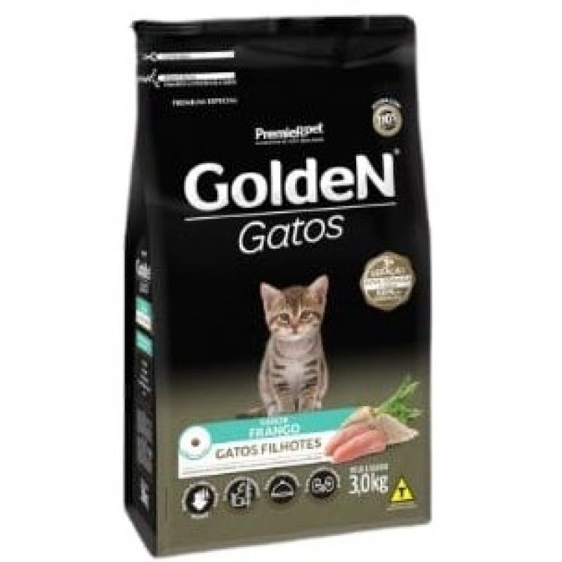 RAÇÃO GOLDEN FORMULA GATOS FILHOTES SABOR FRANGO 3KG