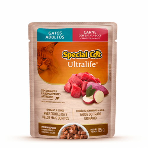 SACHÊ SPECIAL CAT ADULTOS CARNE COM BATATA-DOCE 85G