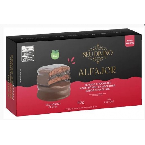 SEU DIVINO - Alfajor de Chocolate cx 2un 80g