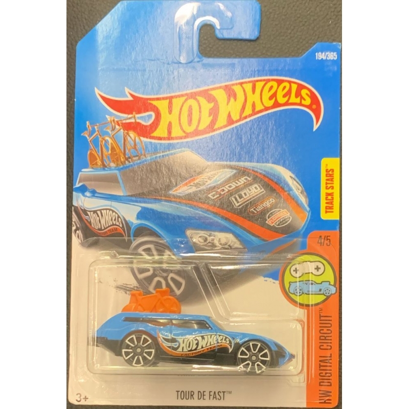 HOT WHEELS TOUR DE FAST 4/5 2015 AZUL COM EMBALAGEM NORMAL