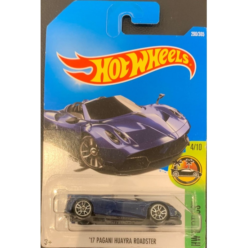 HOT WHEELS - ´17 PAGANI HUAYRA ROADSTER AZUL DE 2015 4/10 COM BLISTER NORMAL